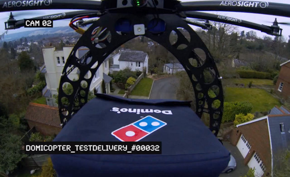 Domino's Helicopter Pizza Delivery Domino's Helicopter Pizza Delivery